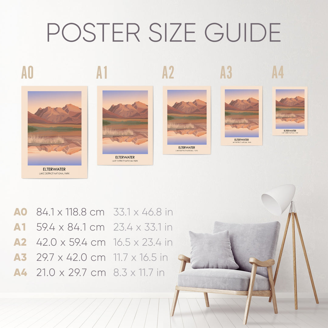 Elterwater Lake District Travel Poster