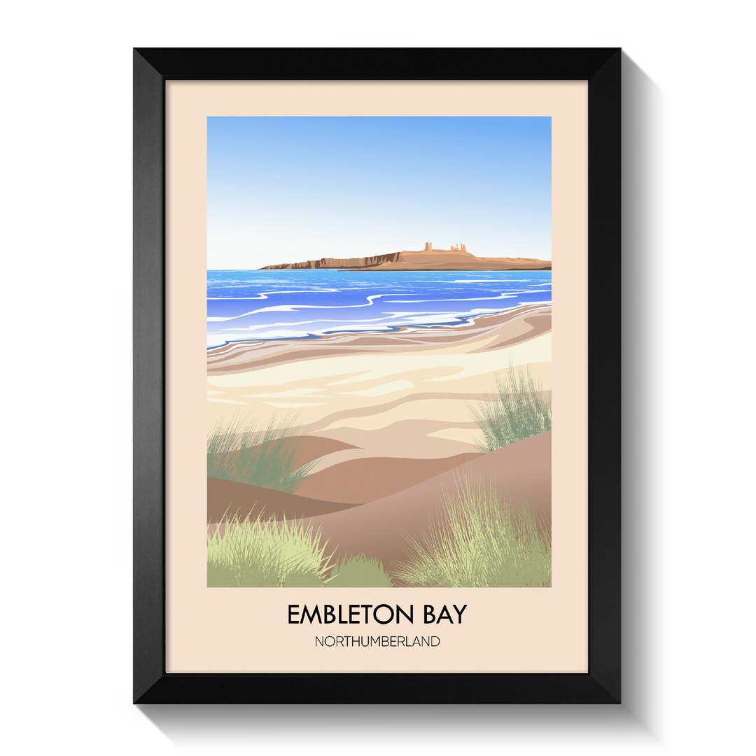Embleton Bay Northumberland Travel Poster