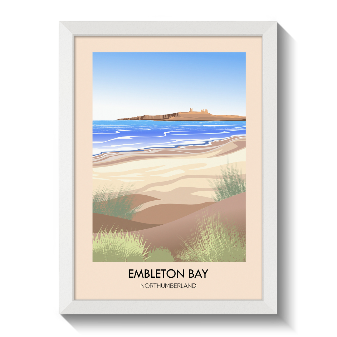 Embleton Bay Northumberland Travel Poster