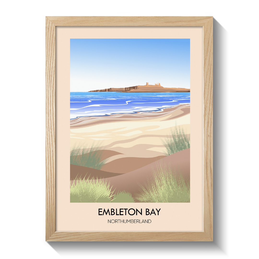 Embleton Bay Northumberland Travel Poster