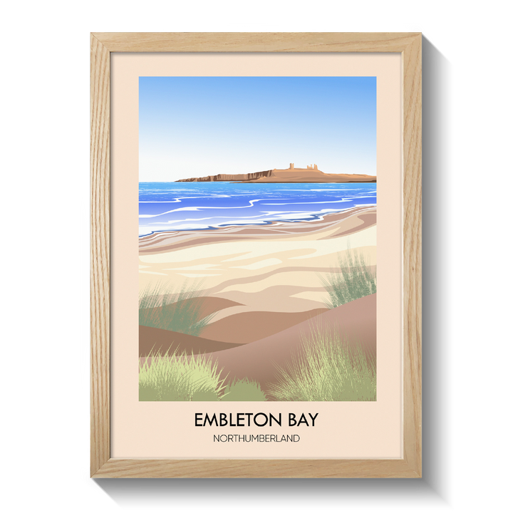 Embleton Bay Northumberland Travel Poster