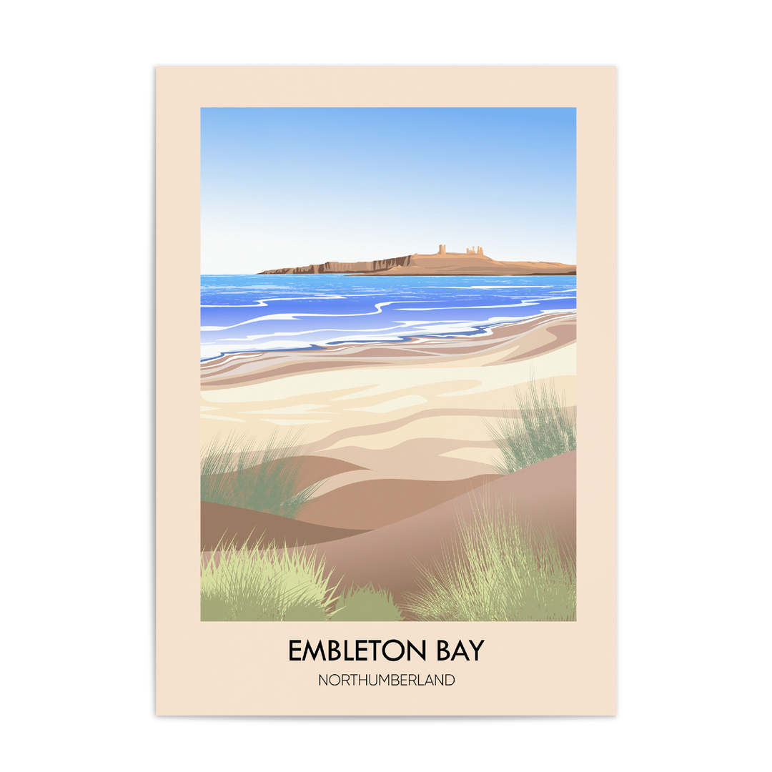 Embleton Bay Northumberland Travel Poster