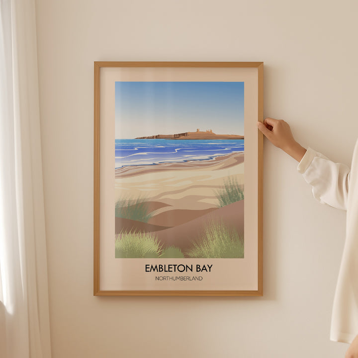 Embleton Bay Northumberland Travel Poster