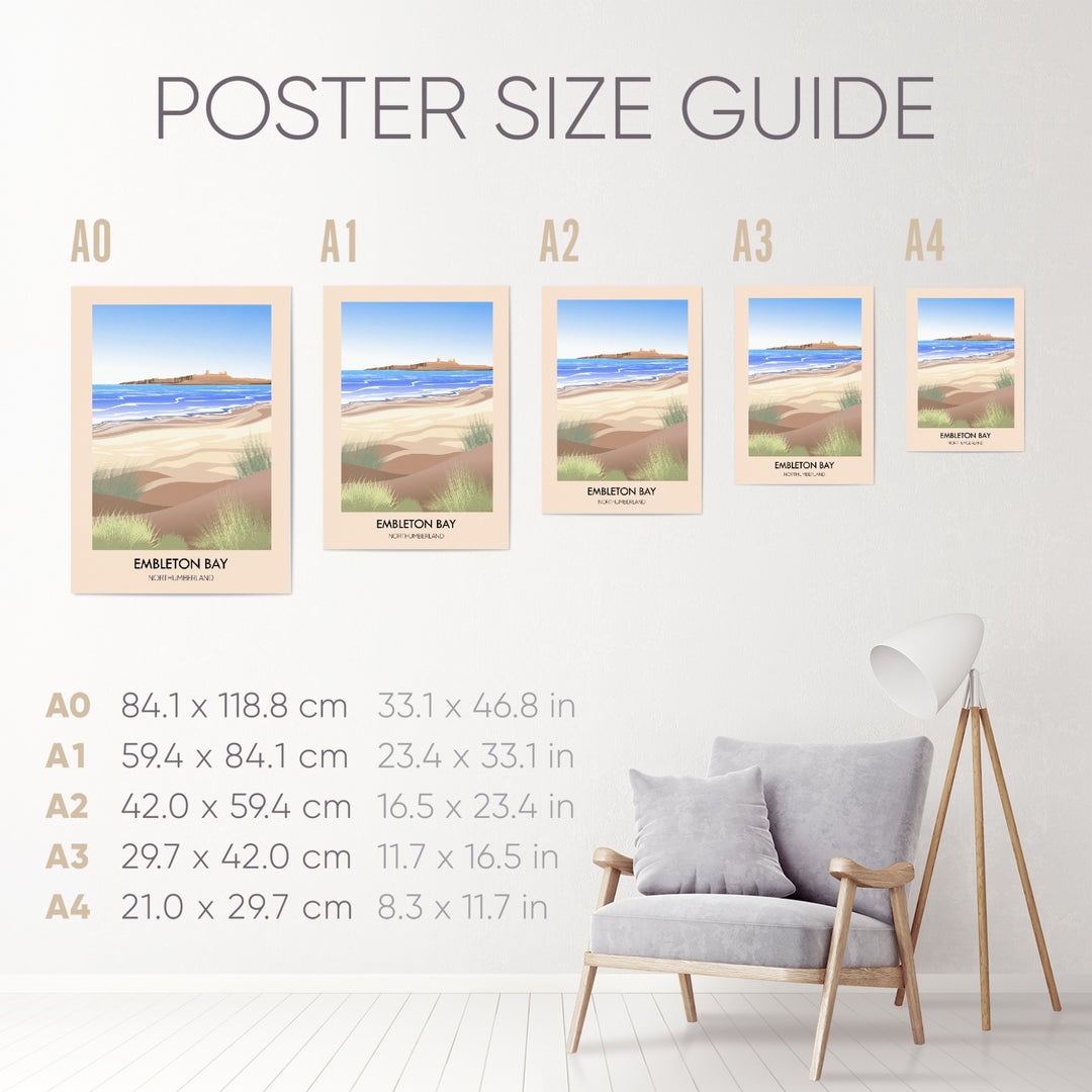 Embleton Bay Northumberland Travel Poster