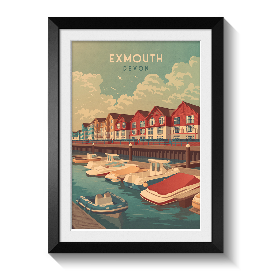 Exmouth Devon Travel Poster