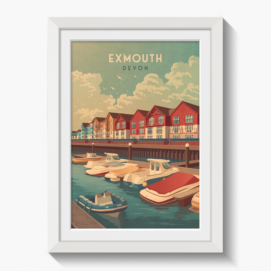 Exmouth Devon Travel Poster