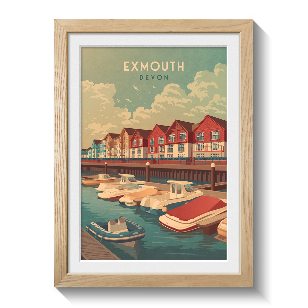 Exmouth Devon Travel Poster