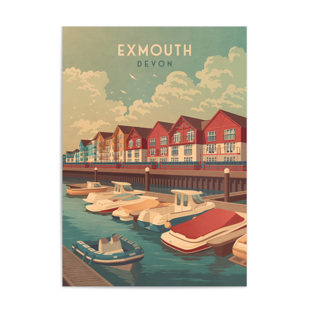 Exmouth Devon Travel Poster