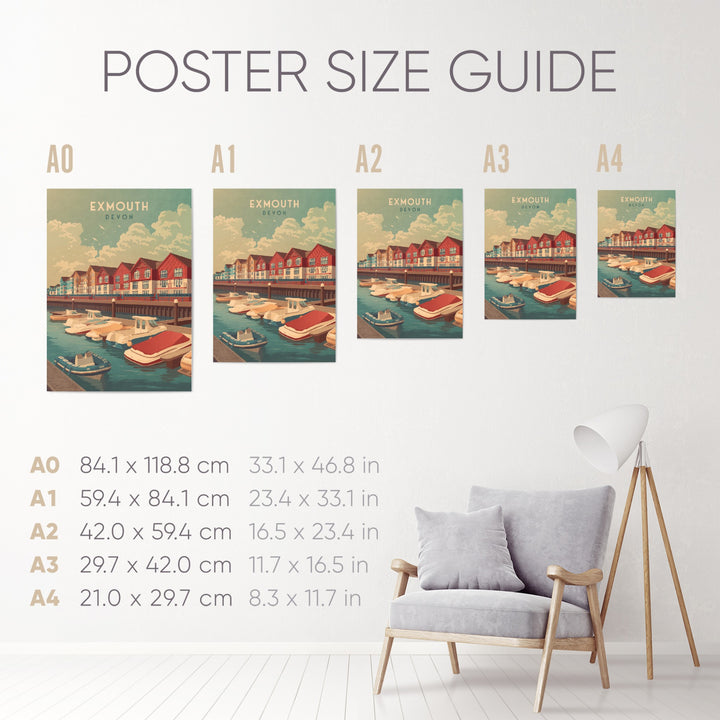 Exmouth Devon Travel Poster