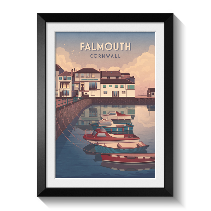 Falmouth Cornwall Travel Poster