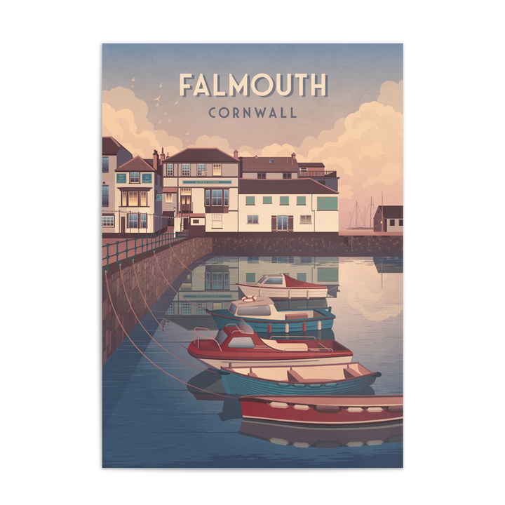 Falmouth Cornwall Travel Poster