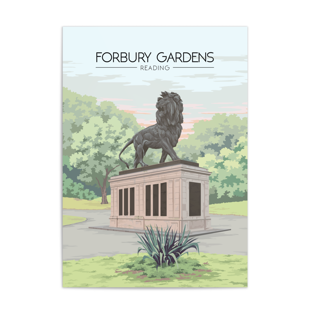 Forbury Gardens Reading Travel Poster