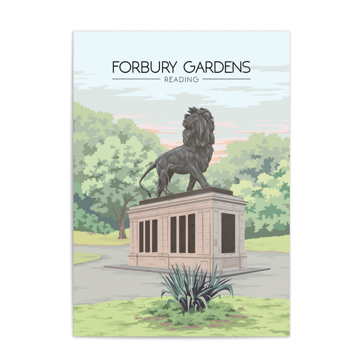 Forbury Gardens Reading Travel Poster
