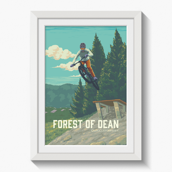 Forest of Dean Mountain Biking Travel Poster