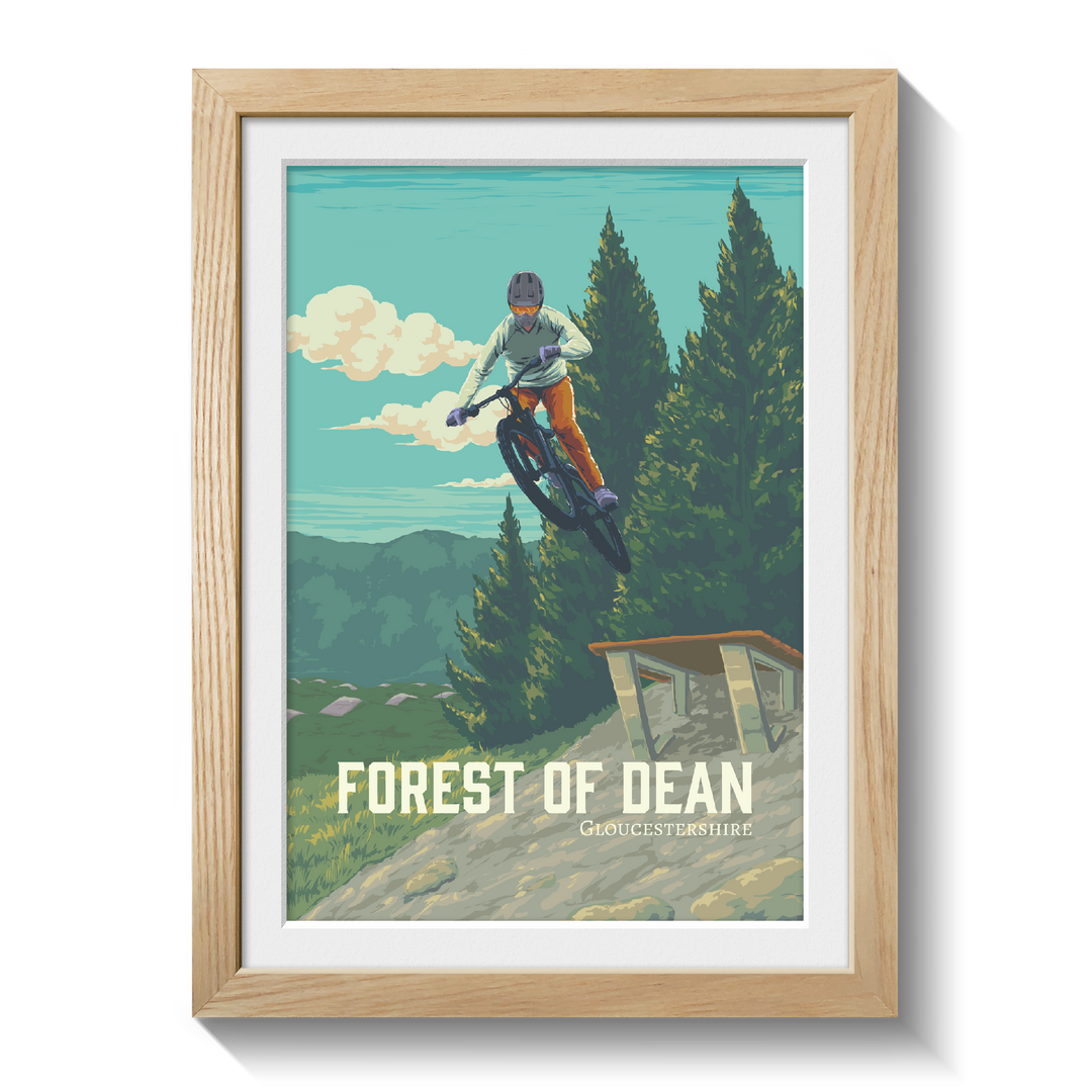 Forest of Dean Mountain Biking Travel Poster