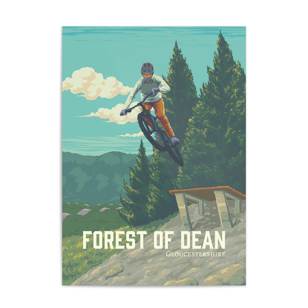 Forest of Dean Mountain Biking Travel Poster