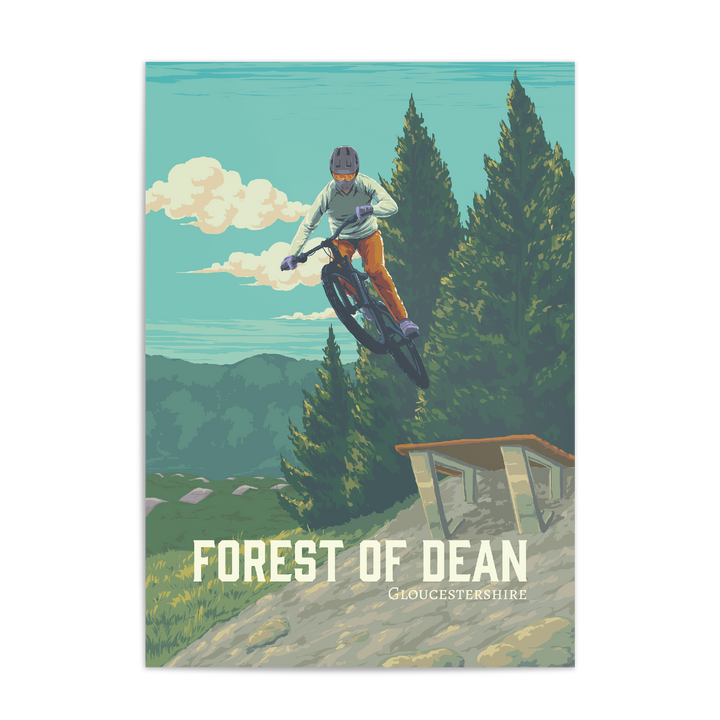 Forest of Dean Mountain Biking Travel Poster