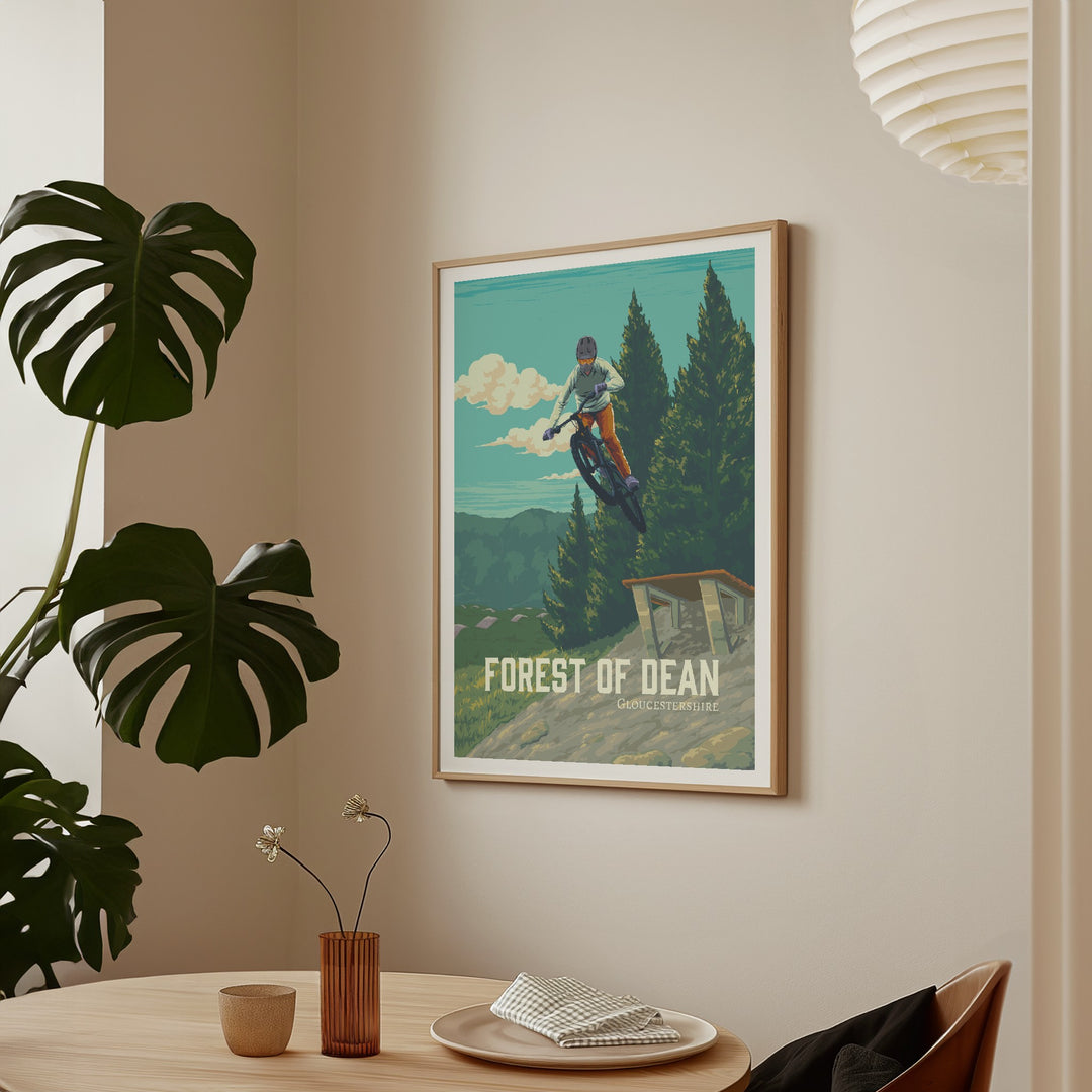Forest of Dean Mountain Biking Travel Poster