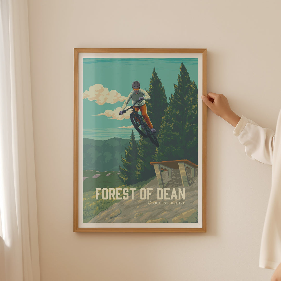 Forest of Dean Mountain Biking Travel Poster