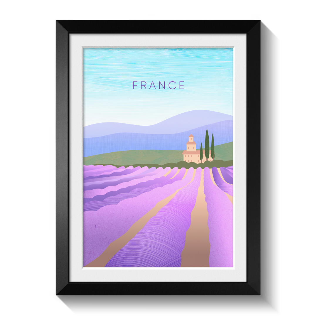 France Minimal Travel Poster