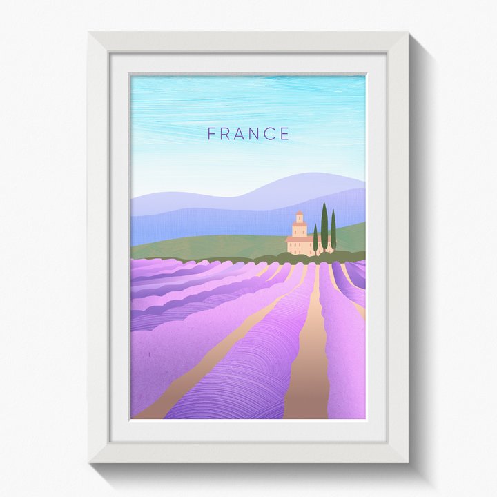 France Minimal Travel Poster