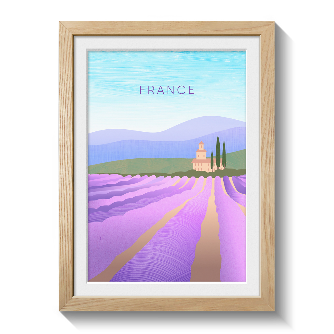 France Minimal Travel Poster