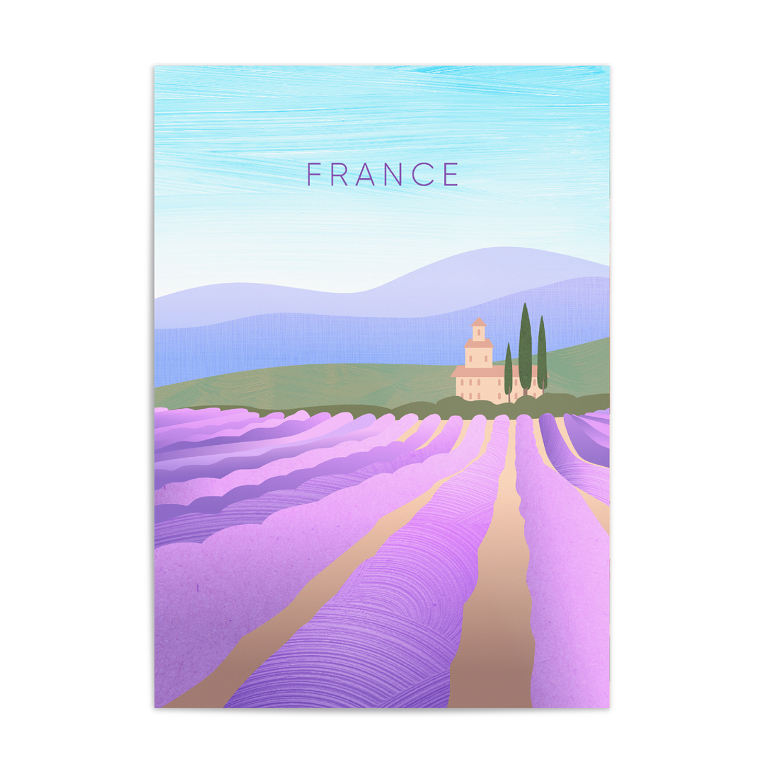 France Minimal Travel Poster
