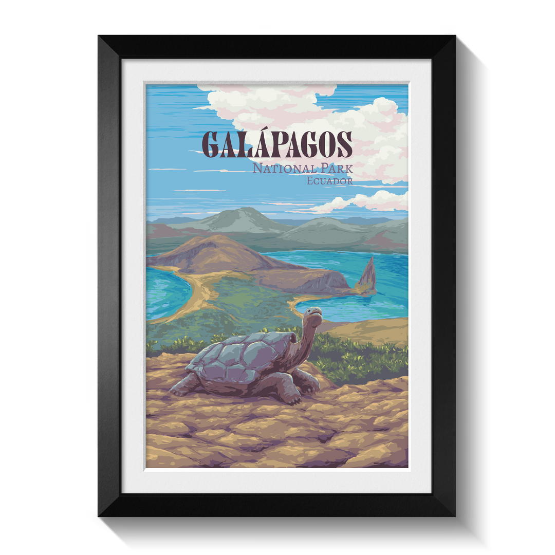 Galapagos National Park Travel Poster