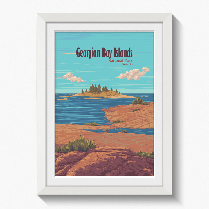 Georgian Bay Islands National Park Ontario Canada Travel Poster