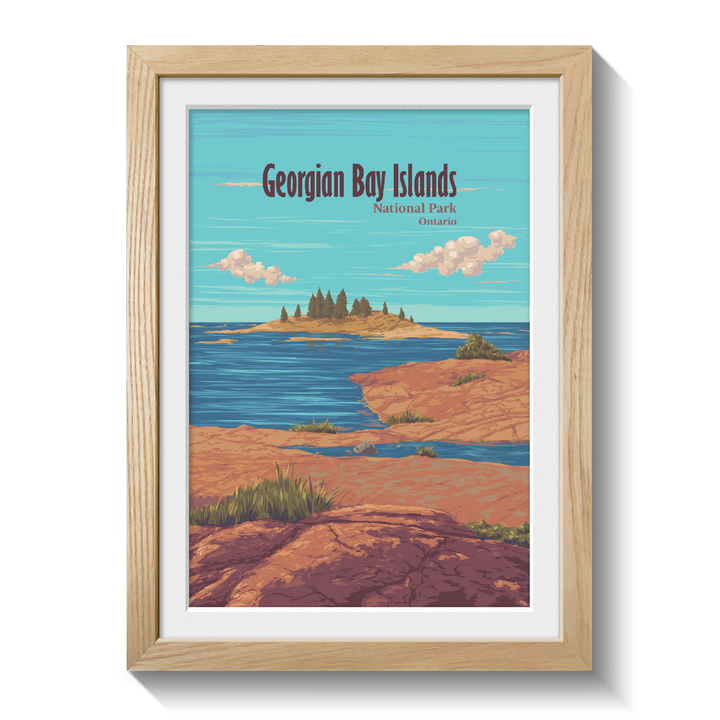 Georgian Bay Islands National Park Ontario Canada Travel Poster