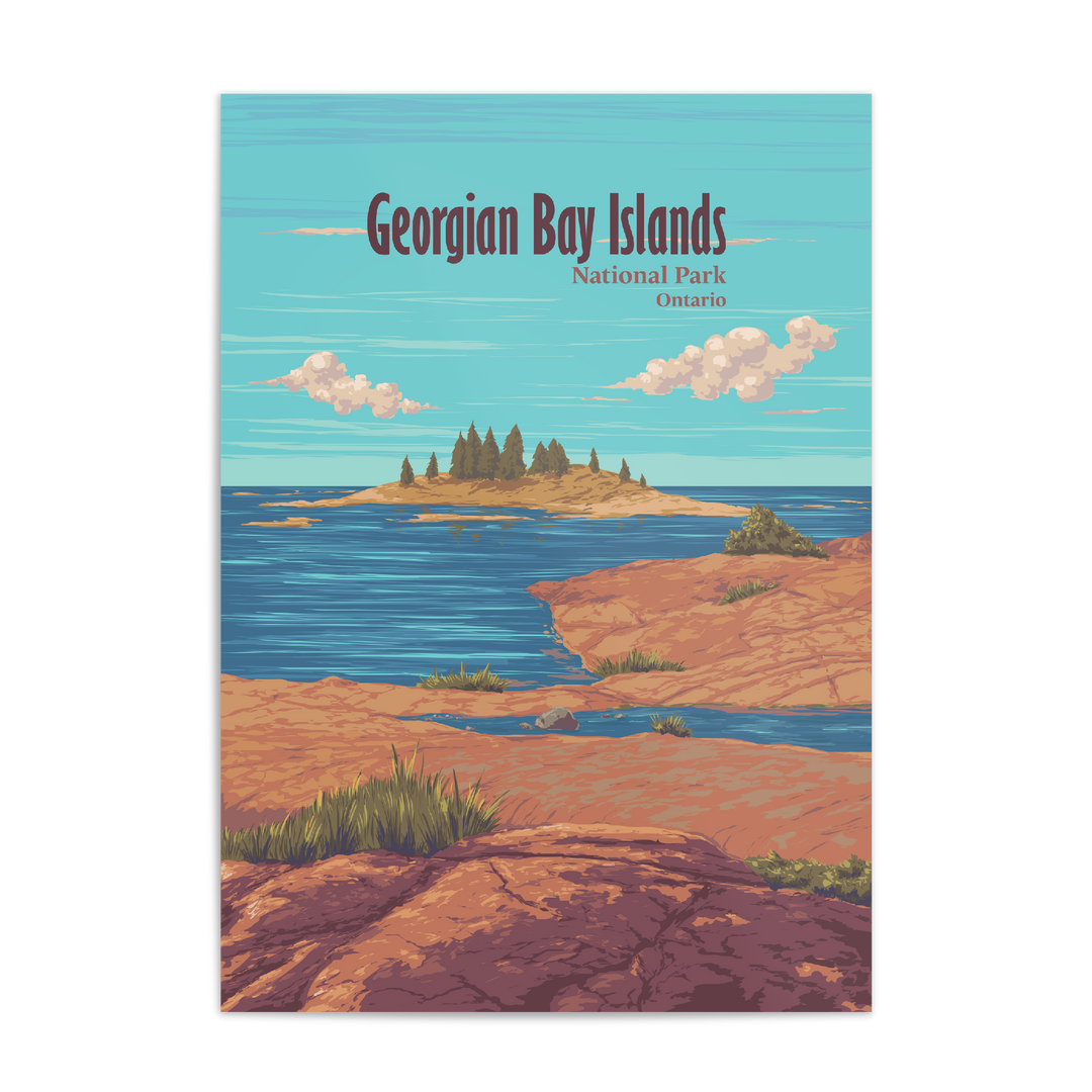 Georgian Bay Islands National Park Ontario Canada Travel Poster