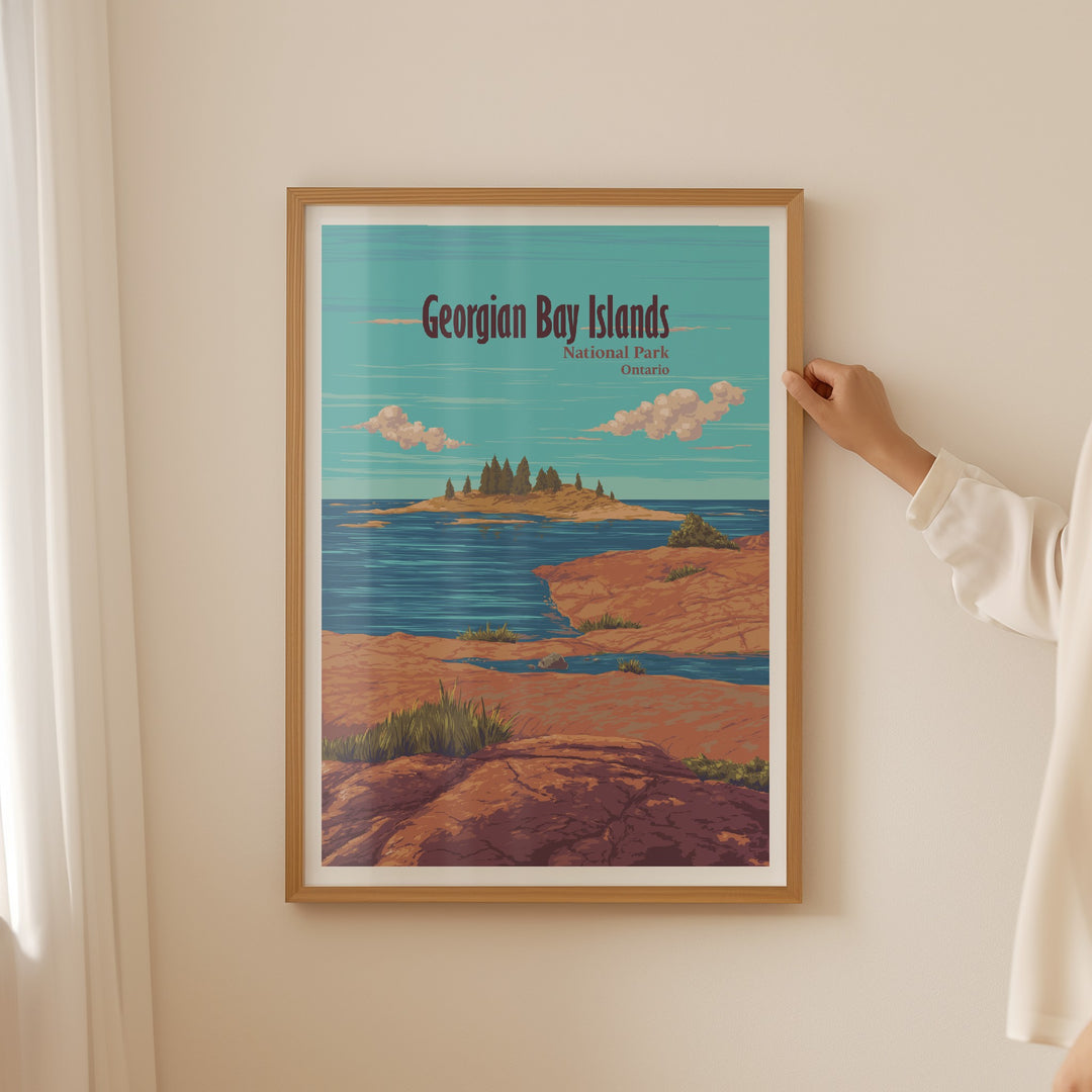 Georgian Bay Islands National Park Ontario Canada Travel Poster