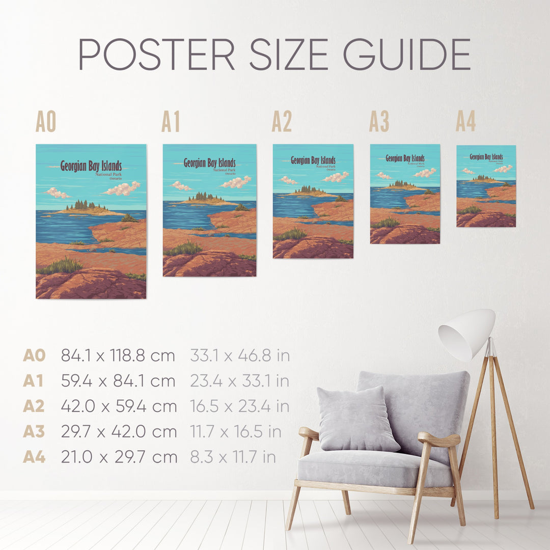 Georgian Bay Islands National Park Ontario Canada Travel Poster