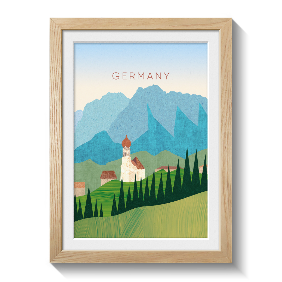Germany Minimal Travel Poster