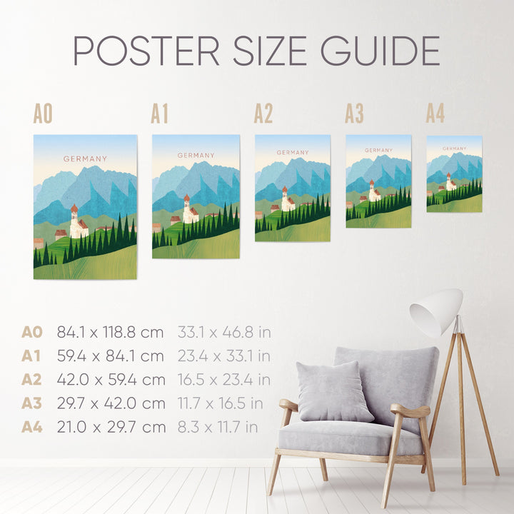 Germany Minimal Travel Poster