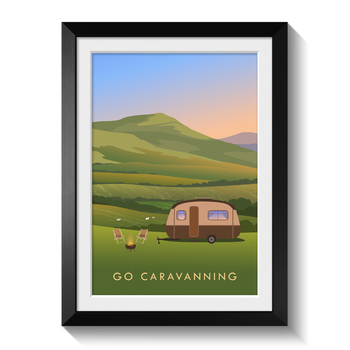Go Caravanning Travel Poster