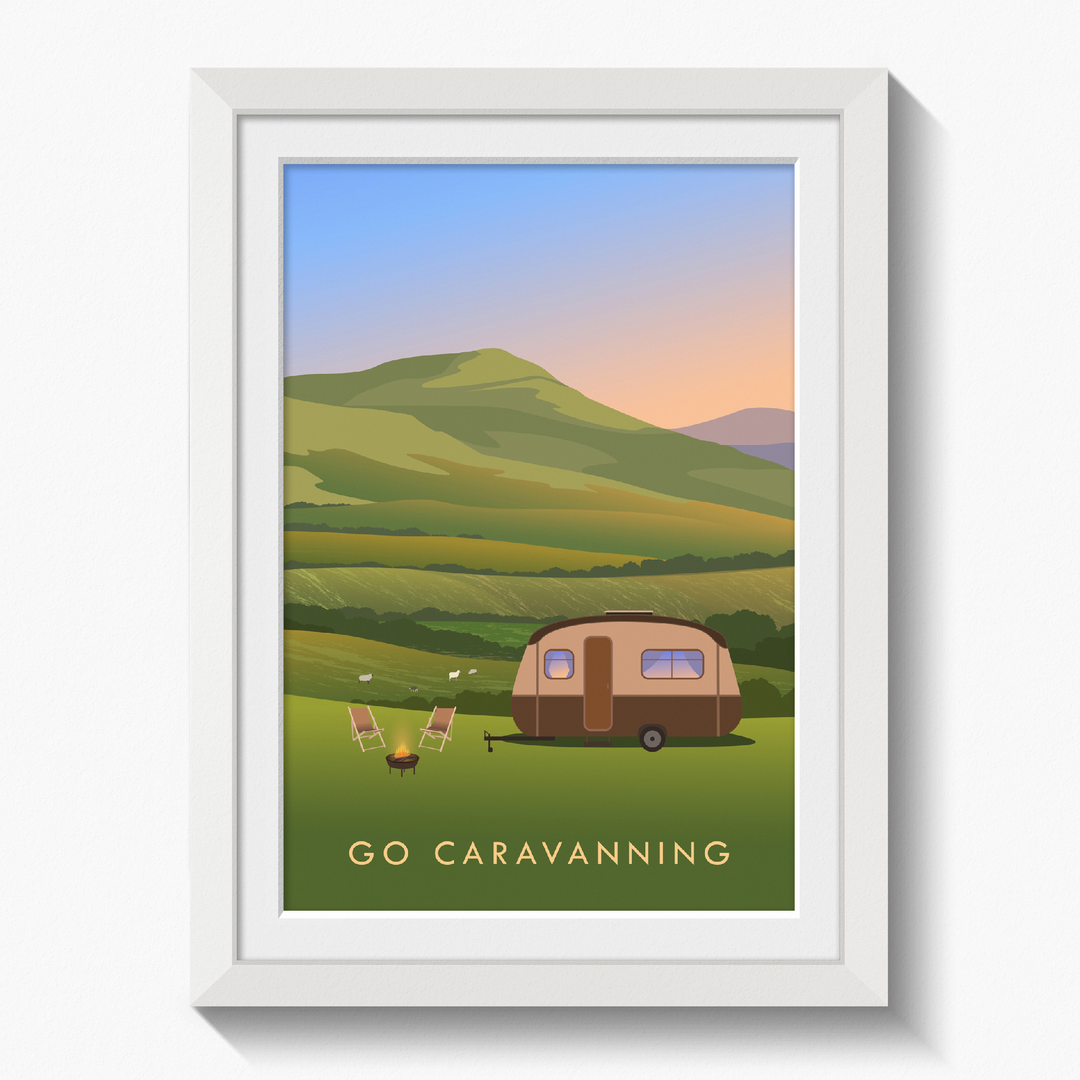 Go Caravanning Travel Poster