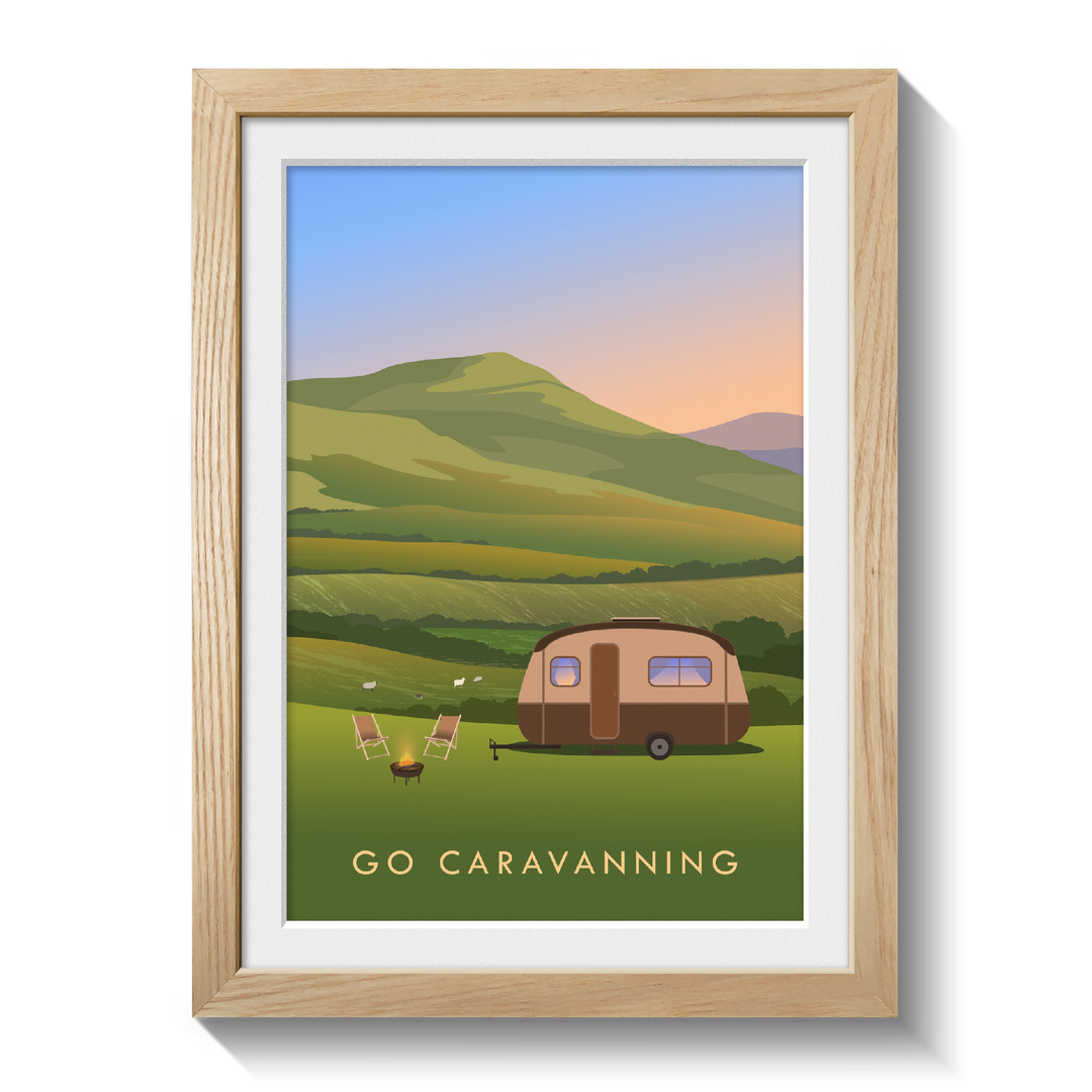 Go Caravanning Travel Poster