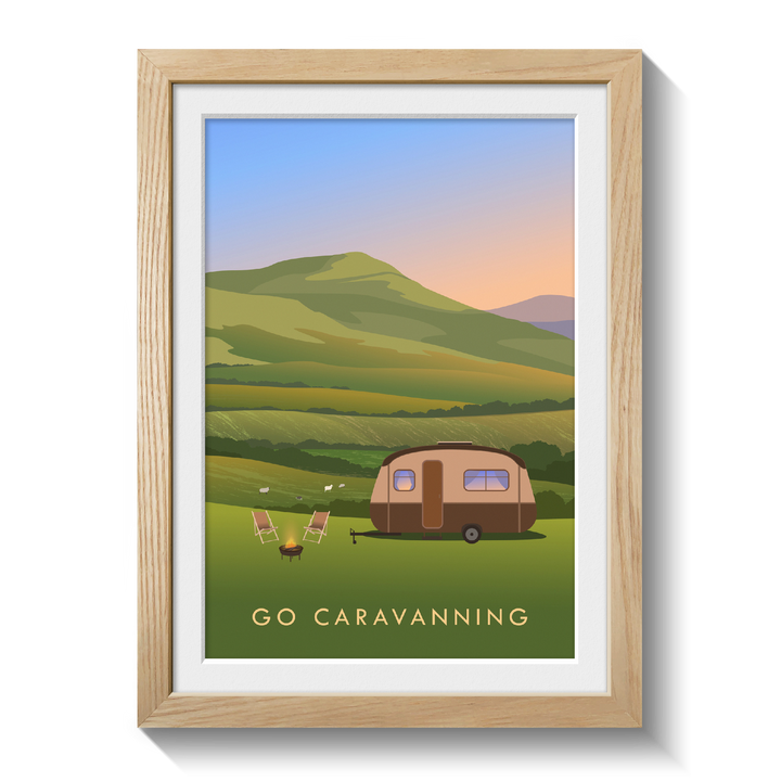 Go Caravanning Travel Poster
