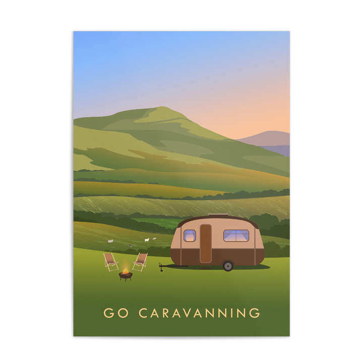 Go Caravanning Travel Poster