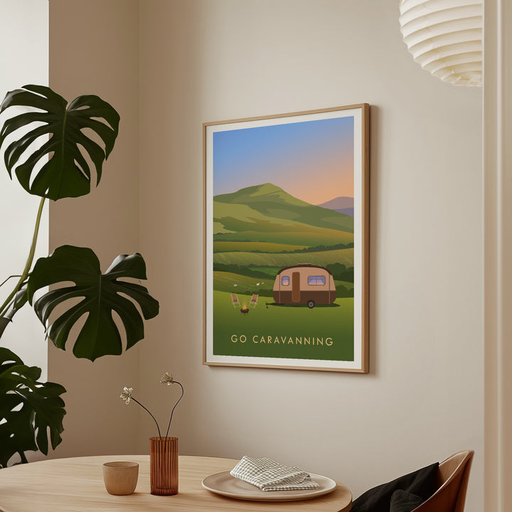Go Caravanning Travel Poster