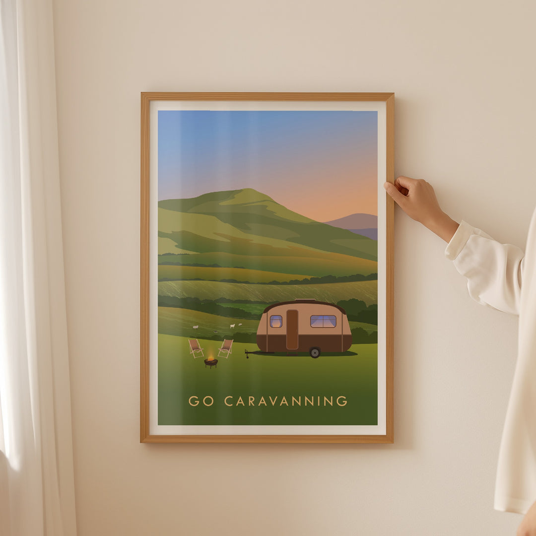 Go Caravanning Travel Poster
