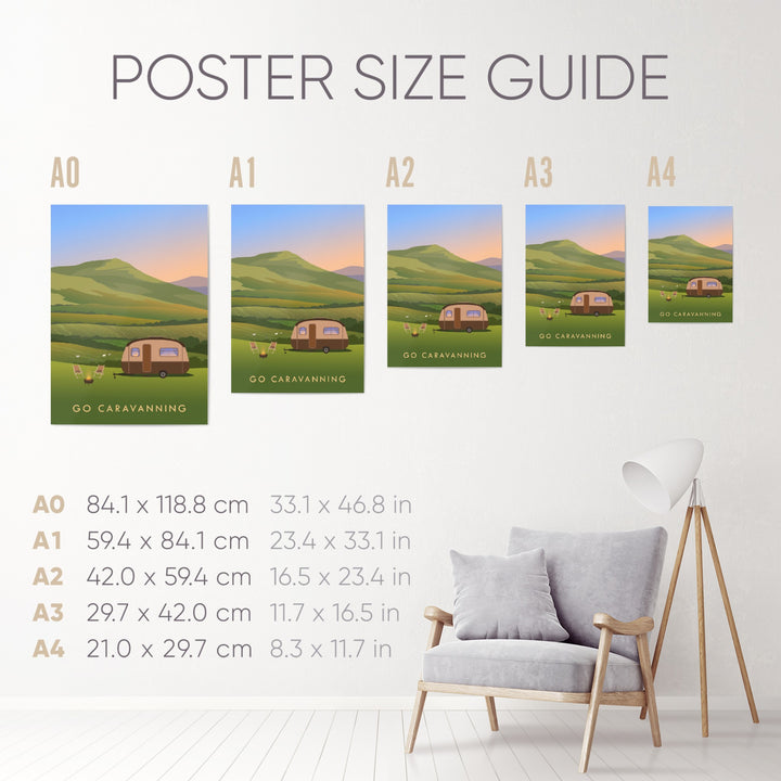 Go Caravanning Travel Poster