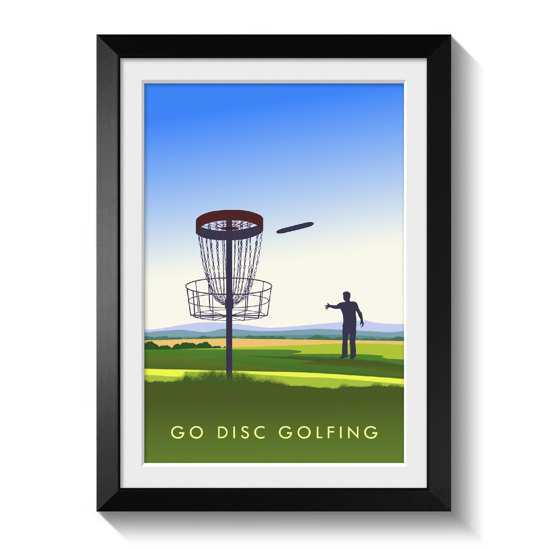 Go Disc Golfing Travel Poster