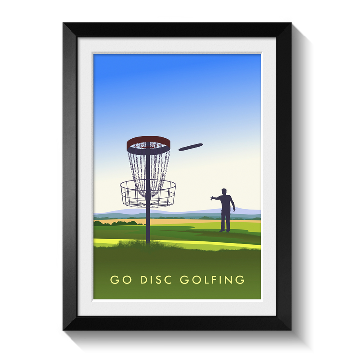 Go Disc Golfing Travel Poster