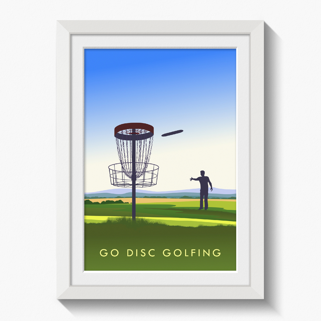 Go Disc Golfing Travel Poster