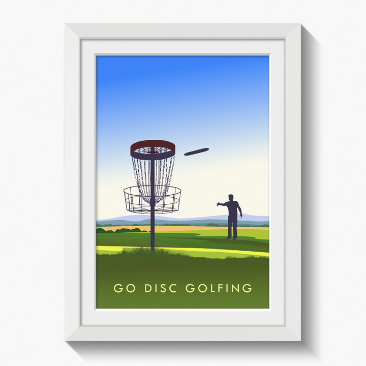 Go Disc Golfing Travel Poster