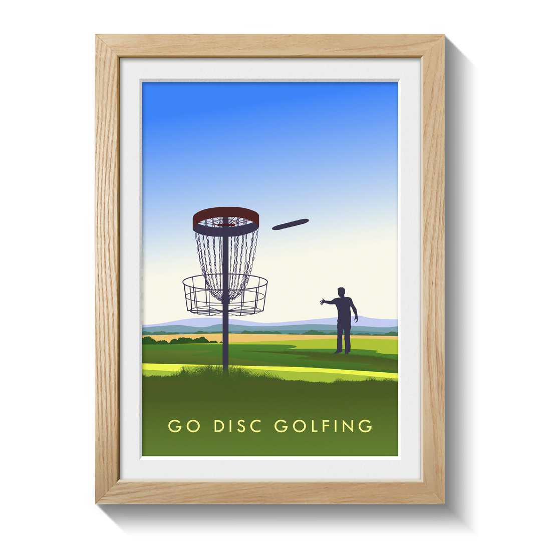 Go Disc Golfing Travel Poster
