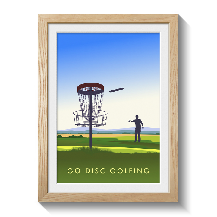 Go Disc Golfing Travel Poster