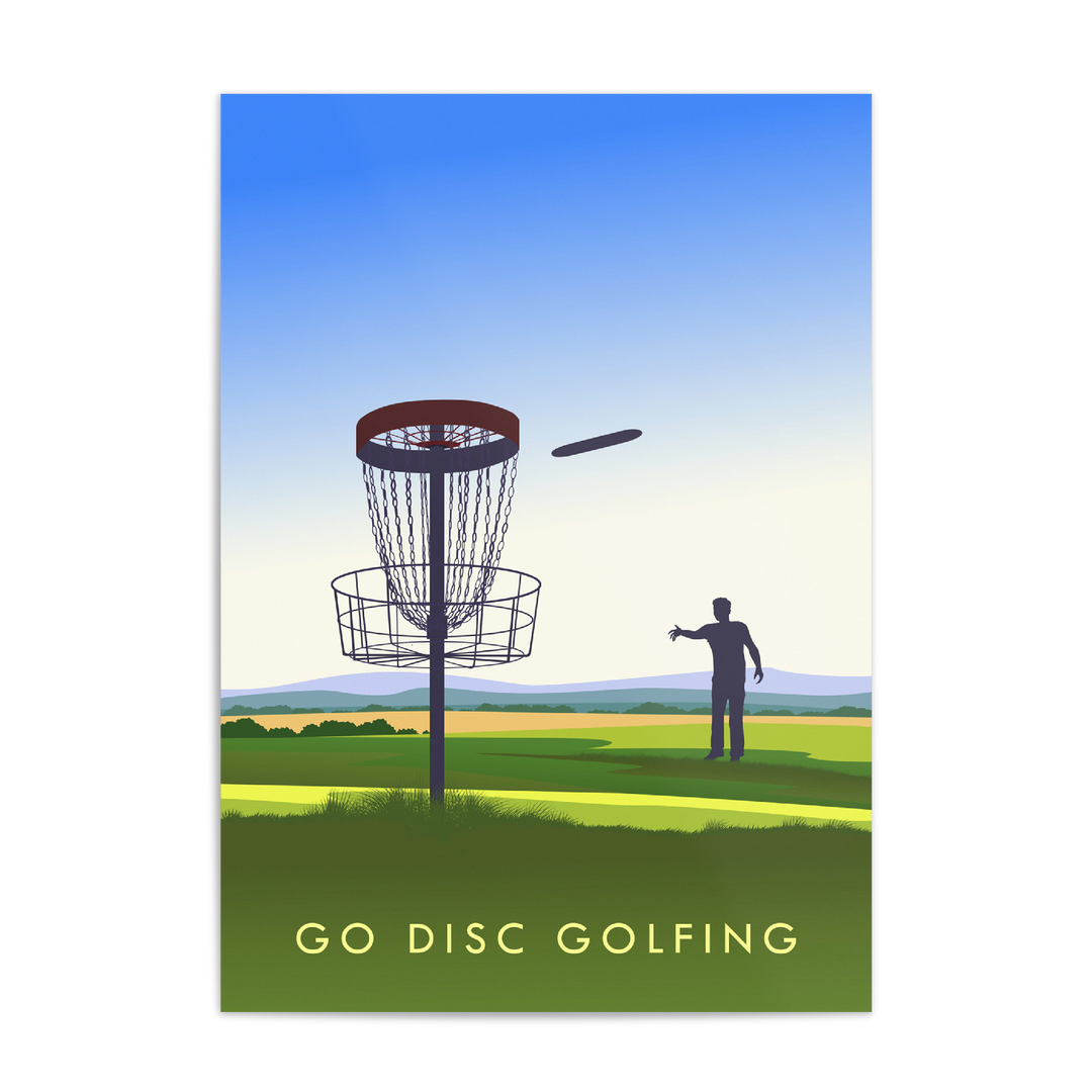 Go Disc Golfing Travel Poster